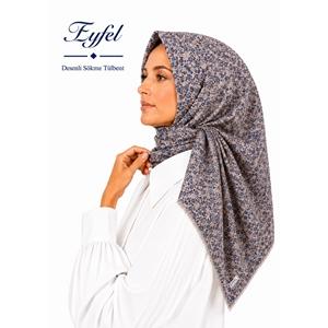 Eyfel Desenli Sökme Tülbent - Desen-13