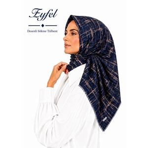 Eyfel Desenli Sökme Tülbent - Desen-15