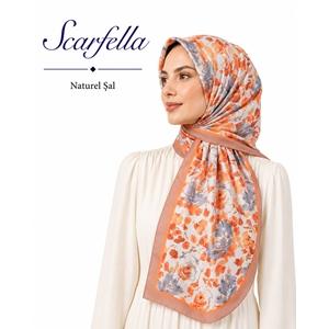 Scarfella Desenli Naturel Şal - Desen-160