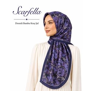 Scarfella Desenli Bambu Kraş Şal - Desen-12
