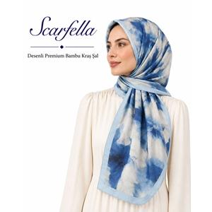 Scarfella Desenli Premium Bambu Kraş Şal - Desen-11