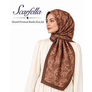Scarfella Desenli Premium Bambu Kraş Şal - Desen-22