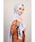 Moda Kaşmir Gümüş-Beyaz Serisi Medine İpeği Şal - Desen-01